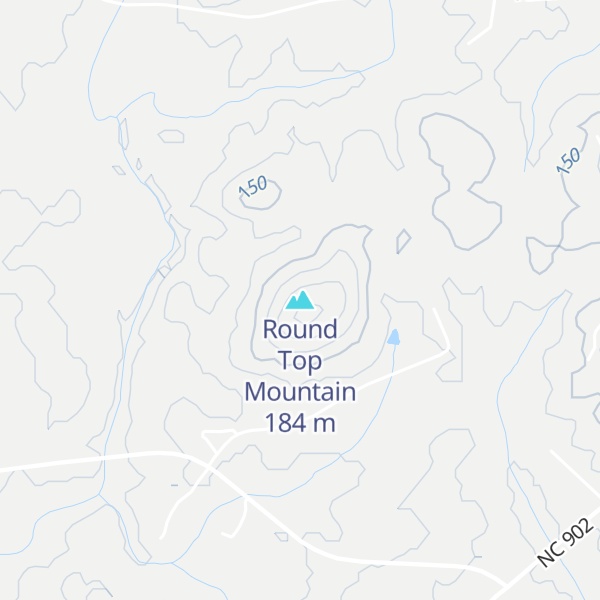Map of Round Top Mountain