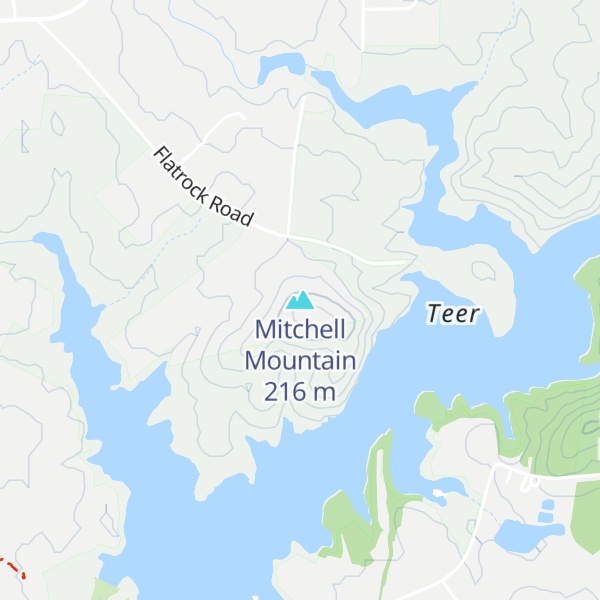 Map of Mitchell Mountain