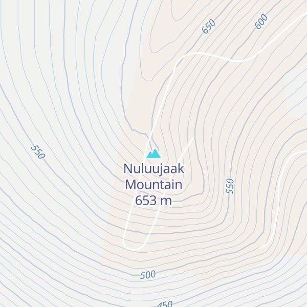 Map of Nuluujaak Mountain
