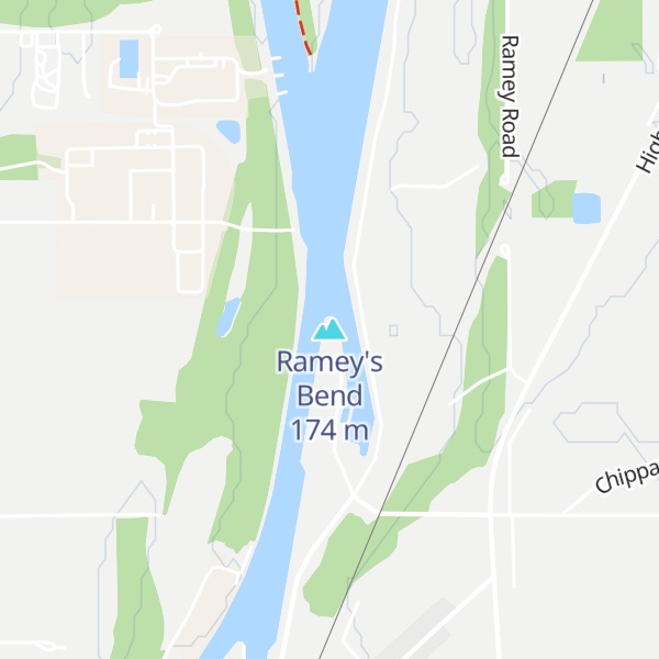 Map of Ramey's Bend
