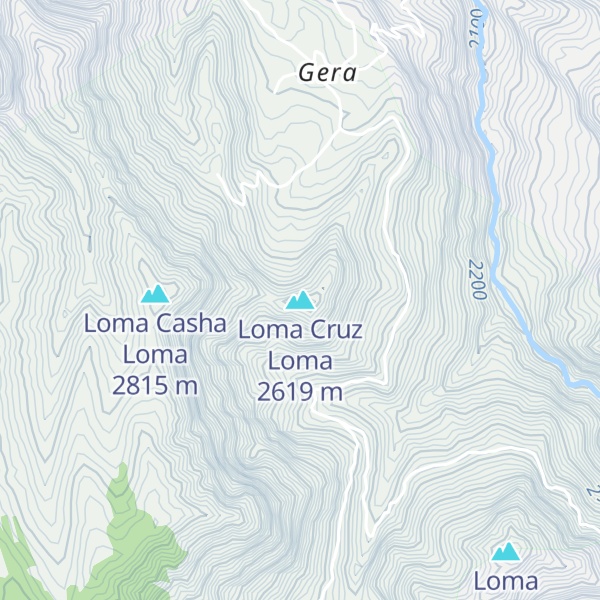 Map of Loma Cruz Loma