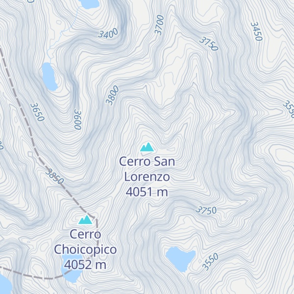 Map of Cerro San Lorenzo