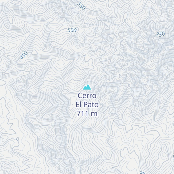 Map of Cerro El Pato