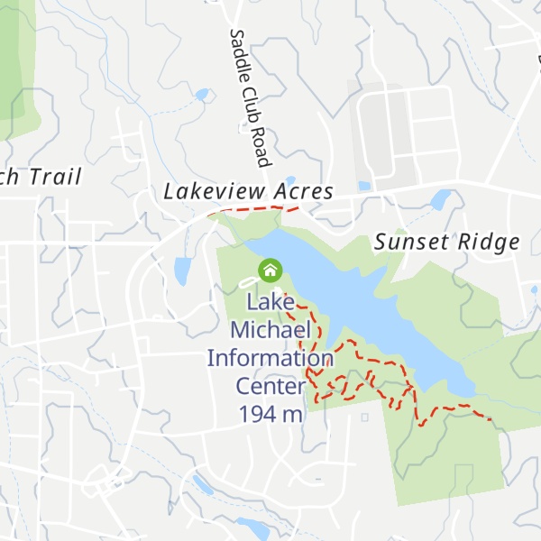 Map of Lake Michael Information Center