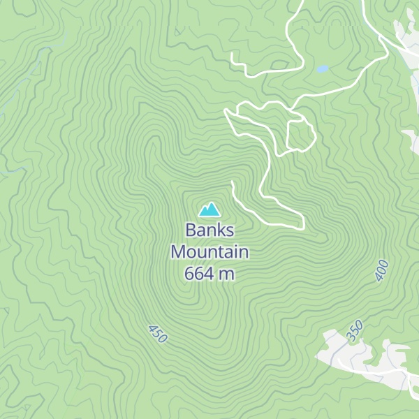 Map of Banks Mountain