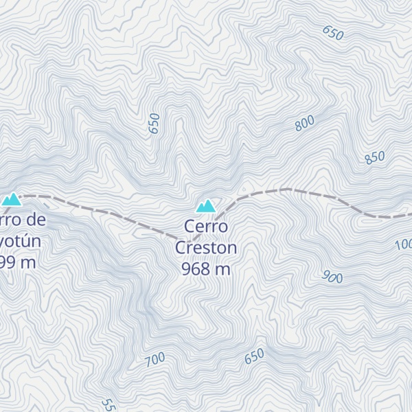 Map of Cerro Creston