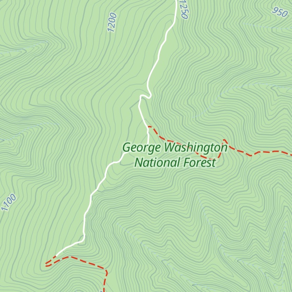 Map of Little Bald Knob