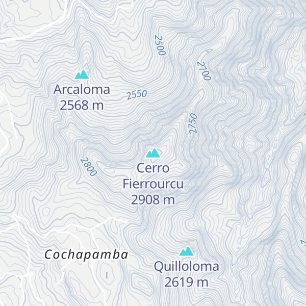 Map of Cerro Fierrourcu