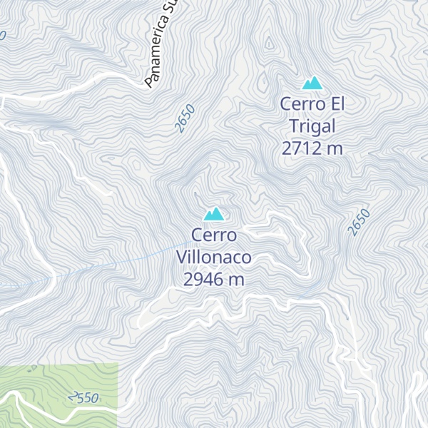 Map of Cerro Villonaco