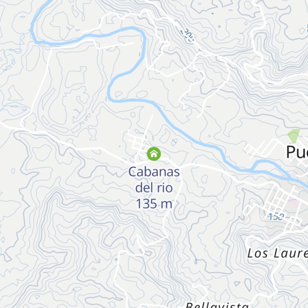 Map of Cabanas del rio