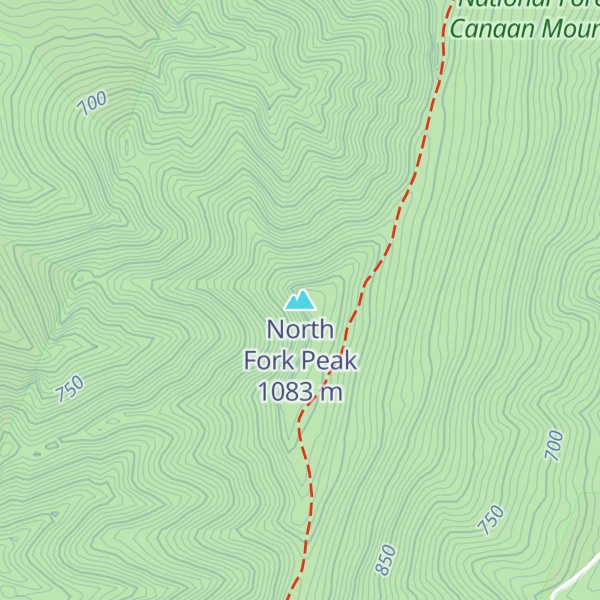 Map of North Fork Peak