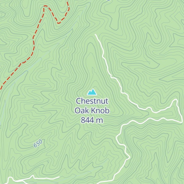 Map of Chestnut Oak Knob
