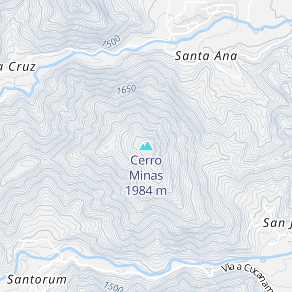 Map of Cerro Minas