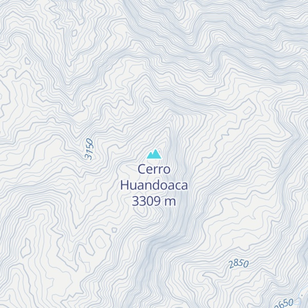 Map of Cerro Huandoaca