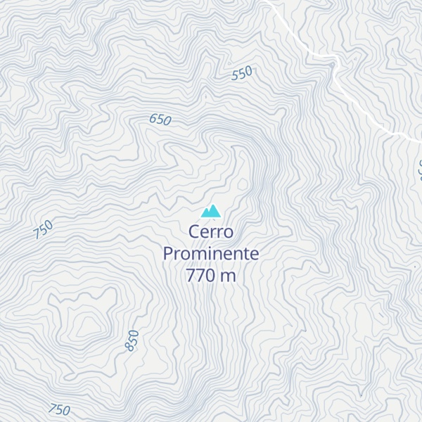 Map of Cerro Prominente