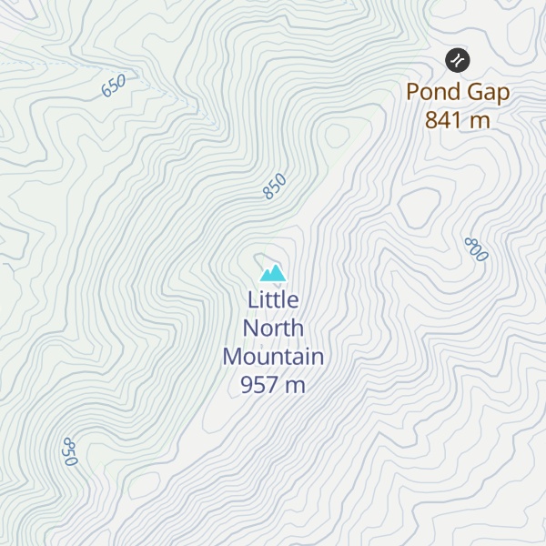 Map of Little North Mountain