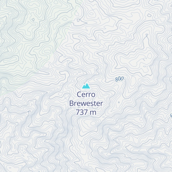 Map of Cerro Brewester