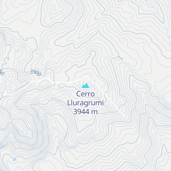 Map of Cerro Lluragrumi