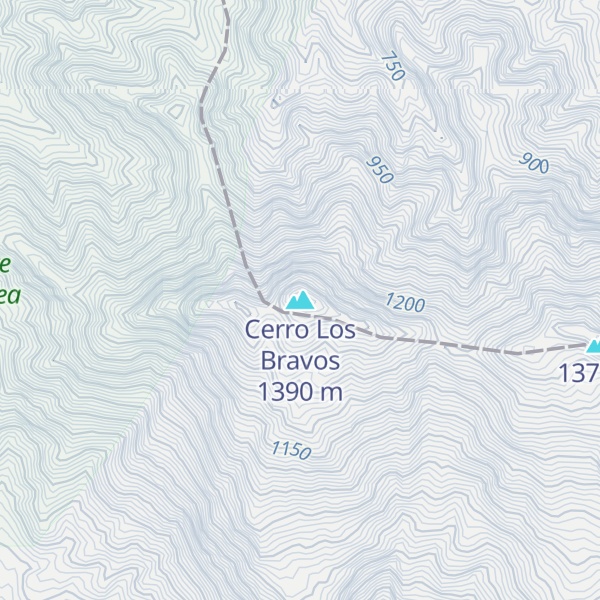 Map of Cerro Los Bravos