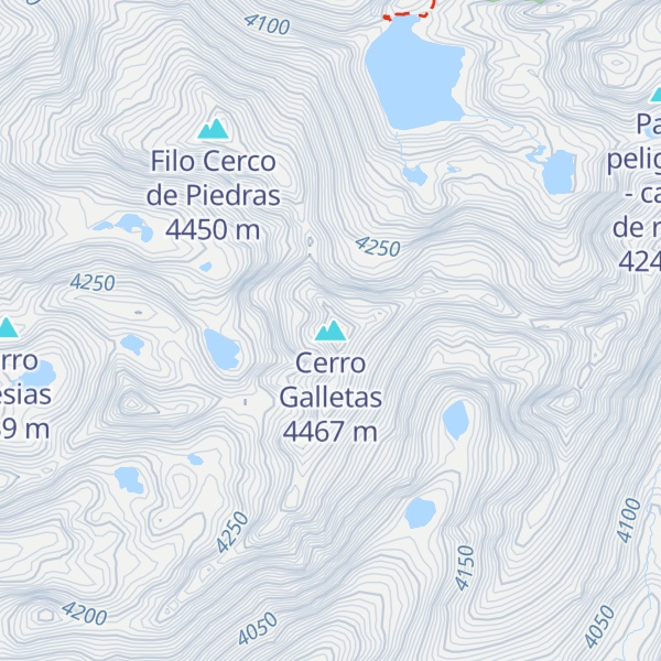 Map of Cerro Galletas