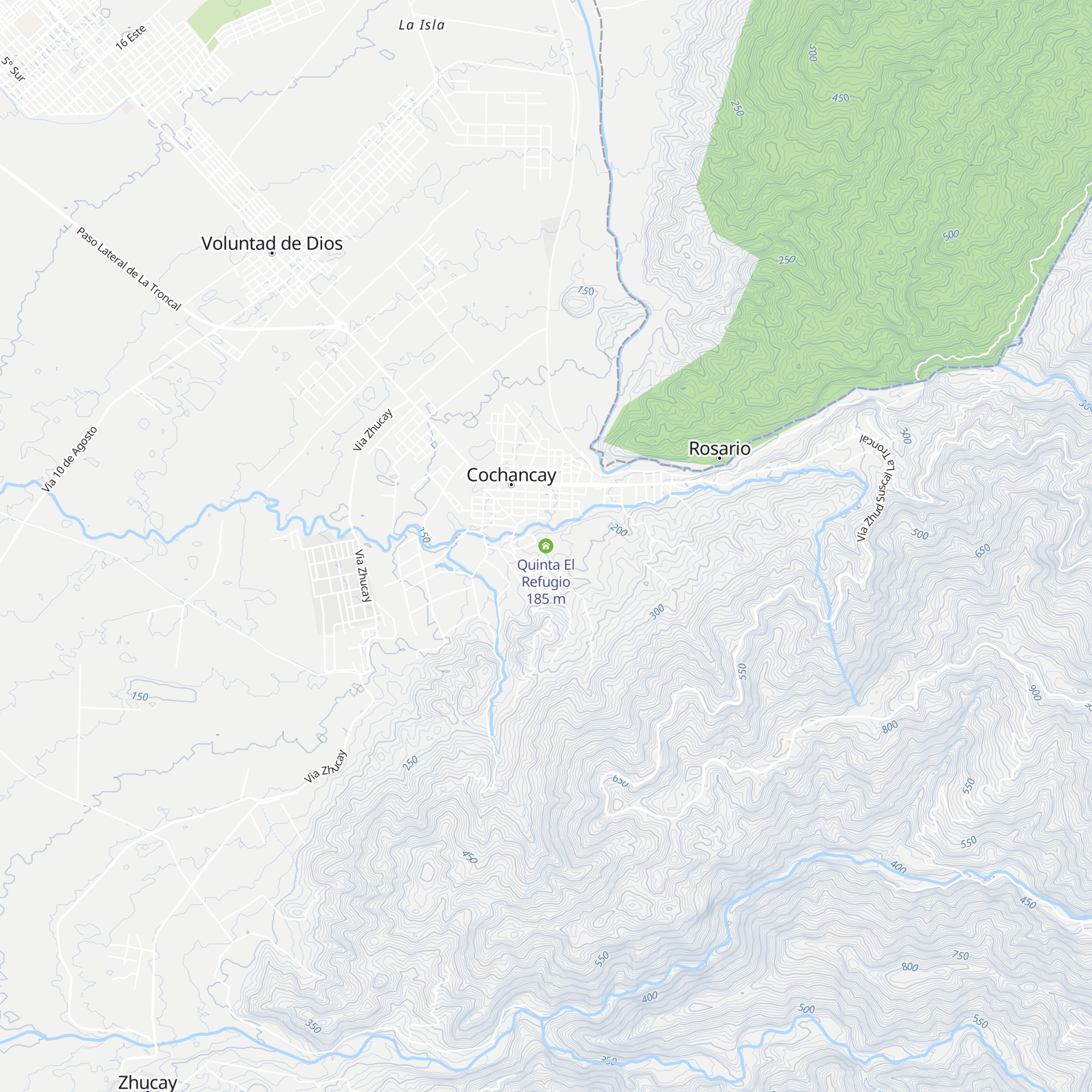 Quinta El Refugio map