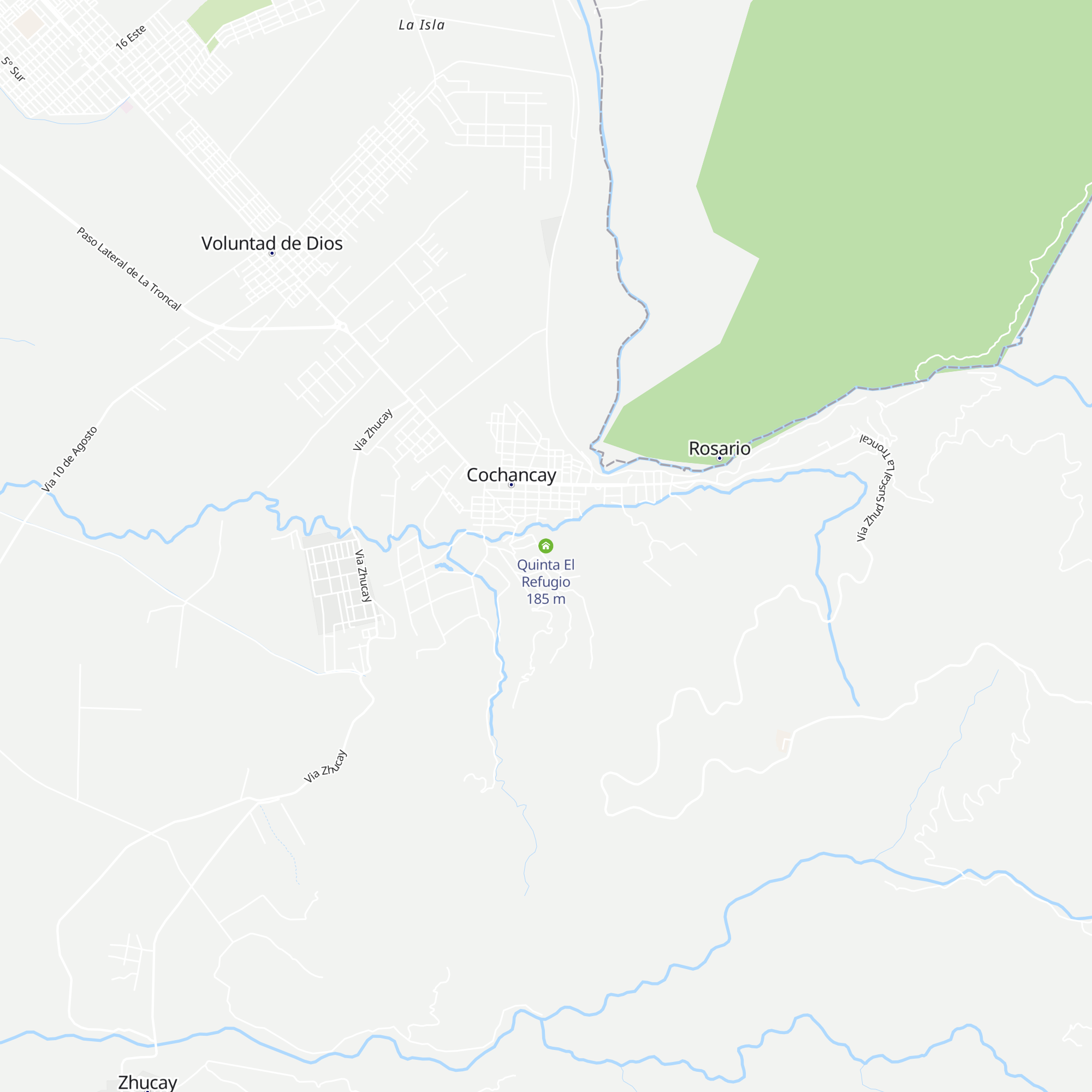 Quinta El Refugio map