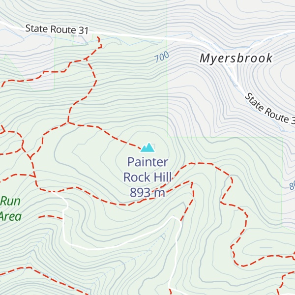 Map of Painter Rock Hill