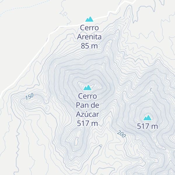 Map of Cerro Pan de Azúcar