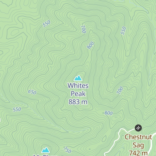 Map of Whites Peak