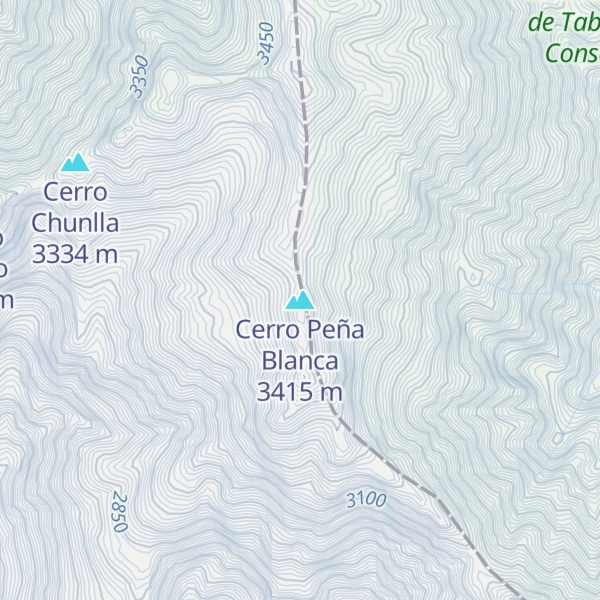 Map of Cerro Peña Blanca