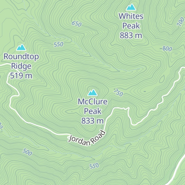 Map of McClure Peak