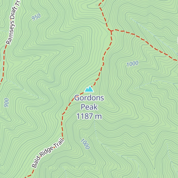 Map of Gordons Peak