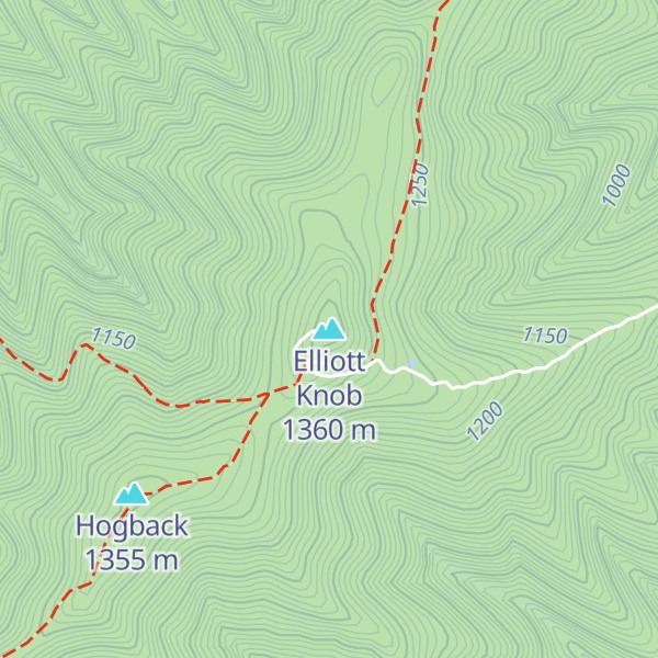 Map of Elliott Knob