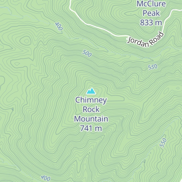 Map of Chimney Rock Mountain