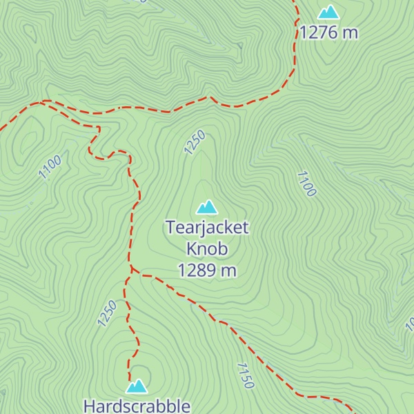 Map of Tearjacket Knob