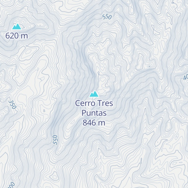 Map of Cerro Tres Puntas