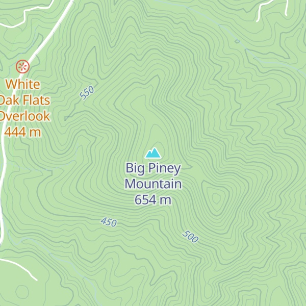 Map of Big Piney Mountain