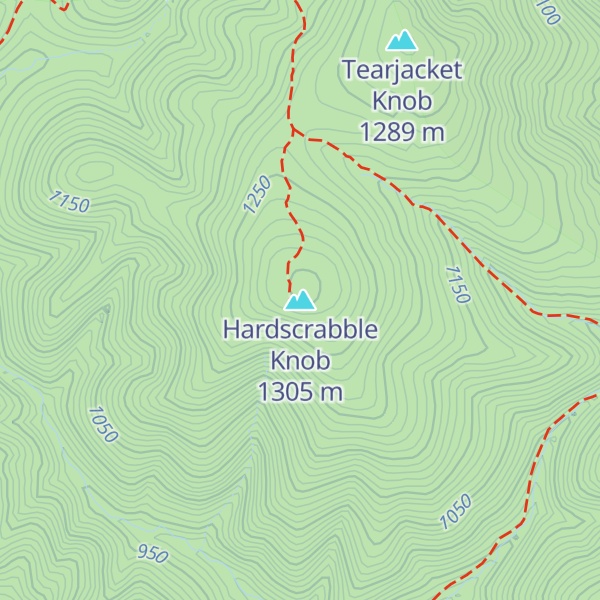 Map of Hardscrabble Knob