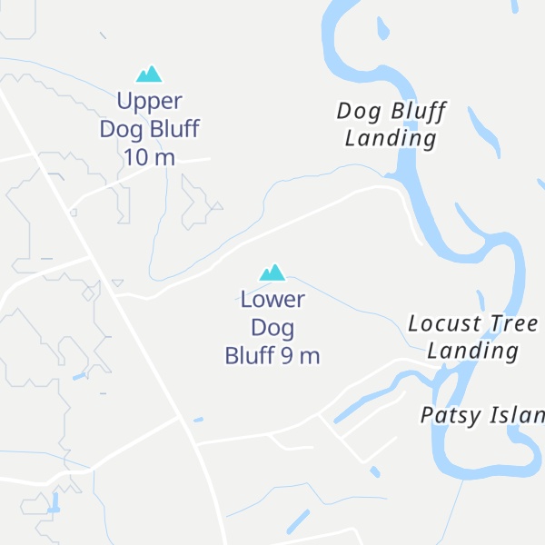 Map of Lower Dog Bluff