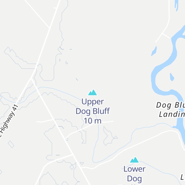 Map of Upper Dog Bluff