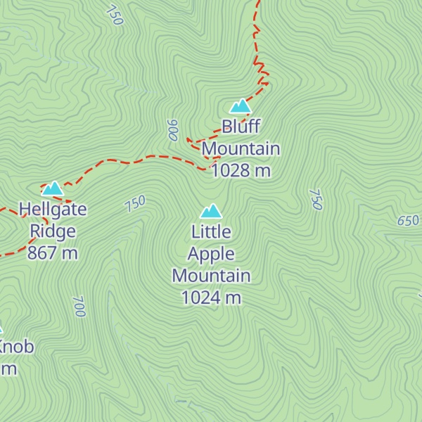 Map of Little Apple Mountain
