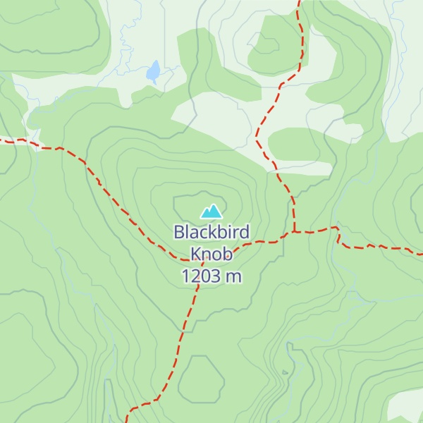 Map of Blackbird Knob