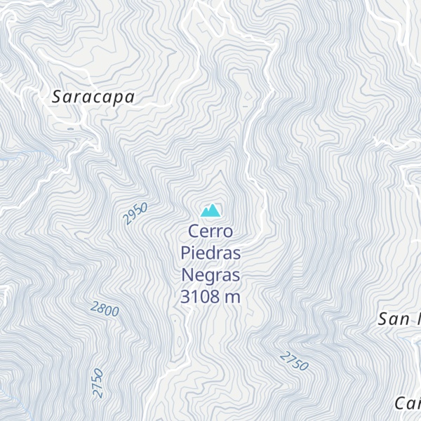 Map of Cerro Piedras Negras