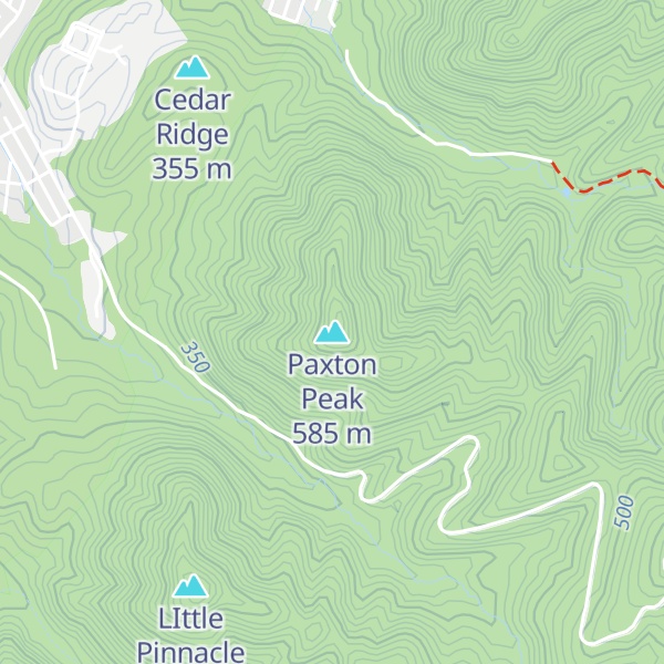 Map of Paxton Peak