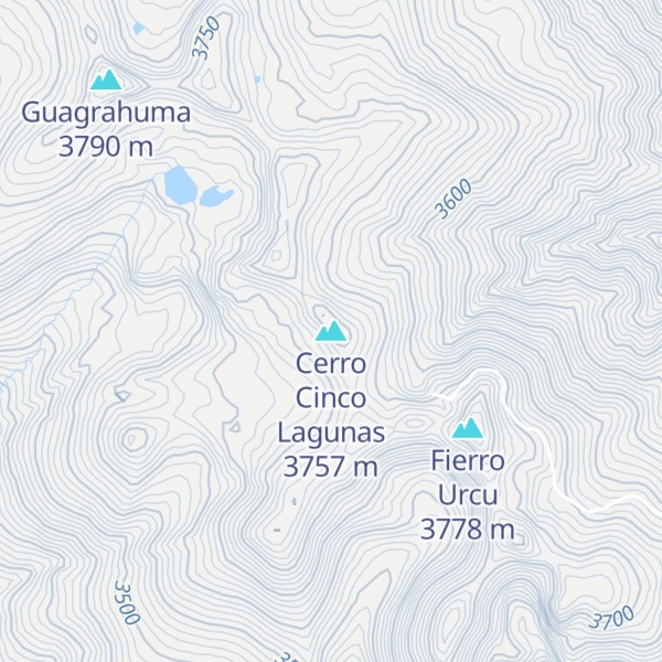 Map of Cerro Cinco Lagunas