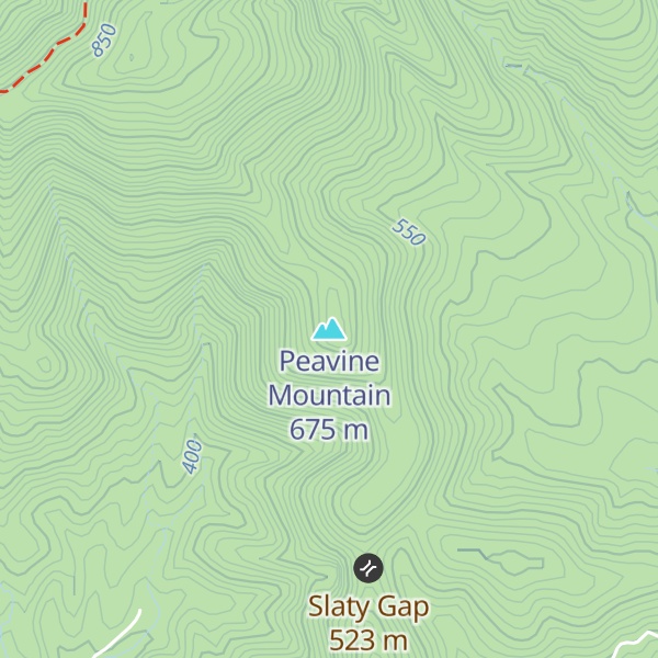 Map of Peavine Mountain