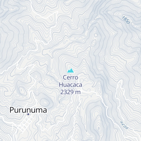 Map of Cerro Huacaca