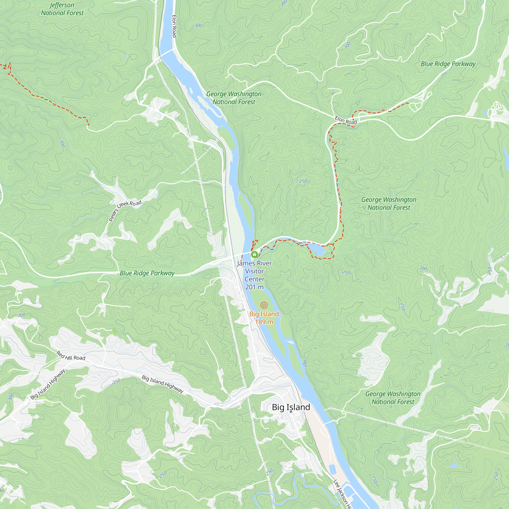 James River Visitor Center map