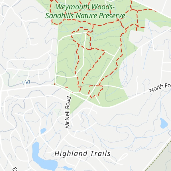 Map of Weymouth Woods-Sandhills Nature Preserve-Visitors Center