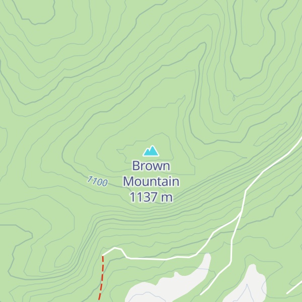 Map of Brown Mountain